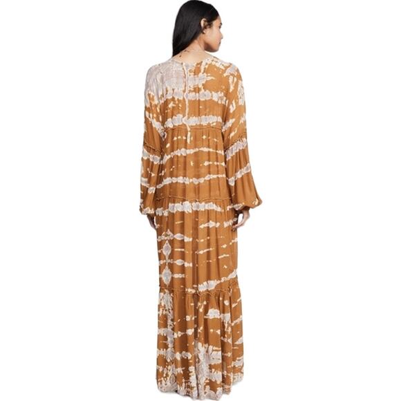 Young Fabulous And Broke Josette Tie Dye Maxi Dress XS New Long Sleeve NWT New - Picture 9 of 9